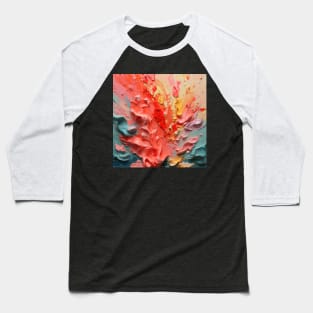 Abstract Strokes: Acrylic Brush Stripe Extravaganza Baseball T-Shirt